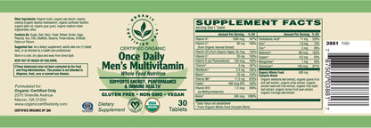 Certified Organic Once Daily Mens Multi (30 Tab)
