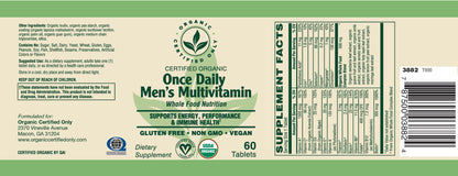 Certified Organic Once Daily Mens Multi (60 Tab)