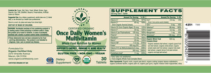 Certified Organic Once Daily Womens Multi (30 Tab)