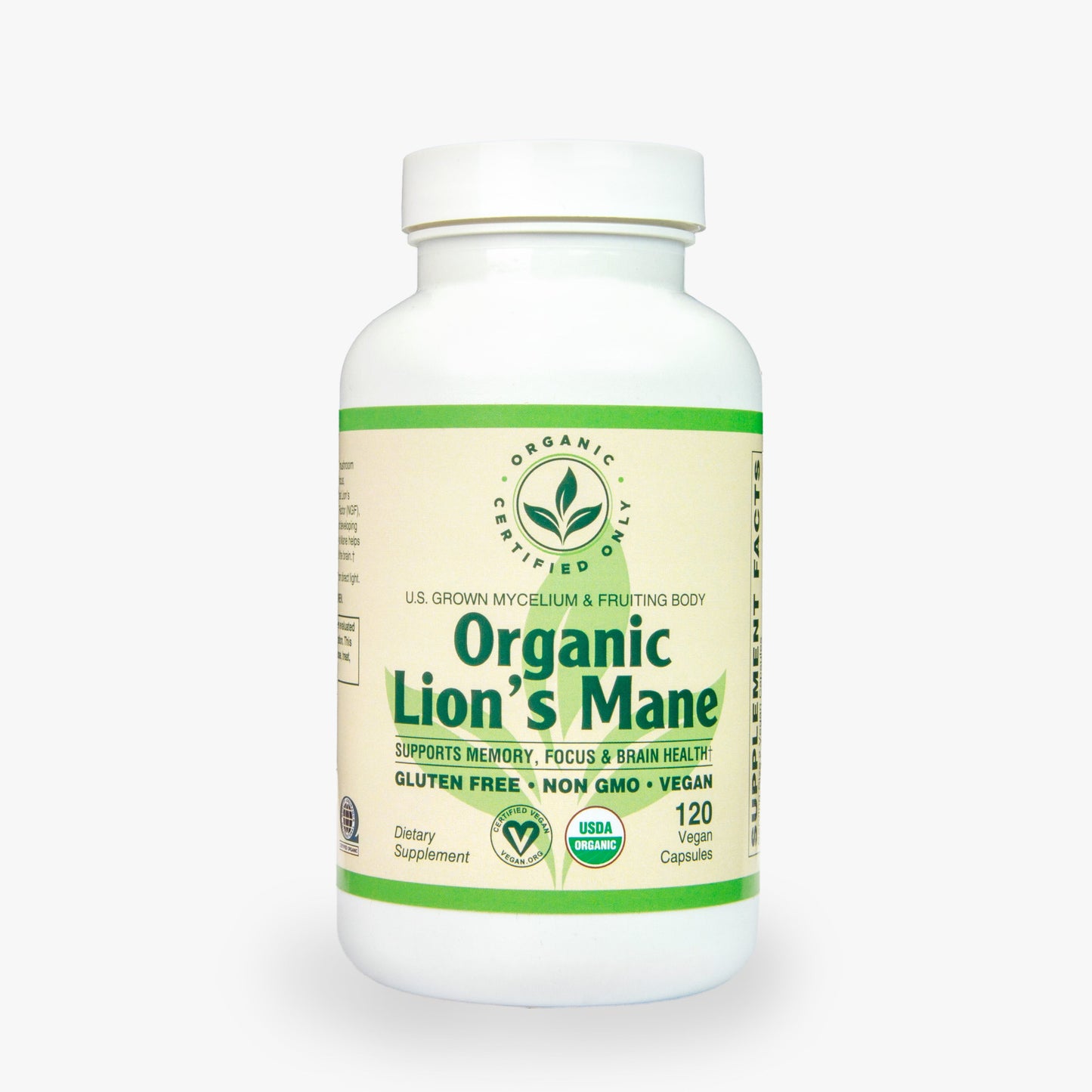 Certified Organic Lions Mane (120 Cap)