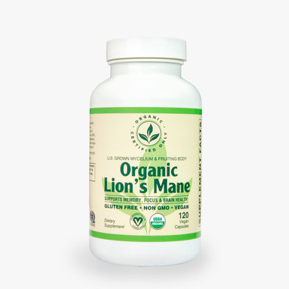 Certified Organic Lions Mane (120 Cap)