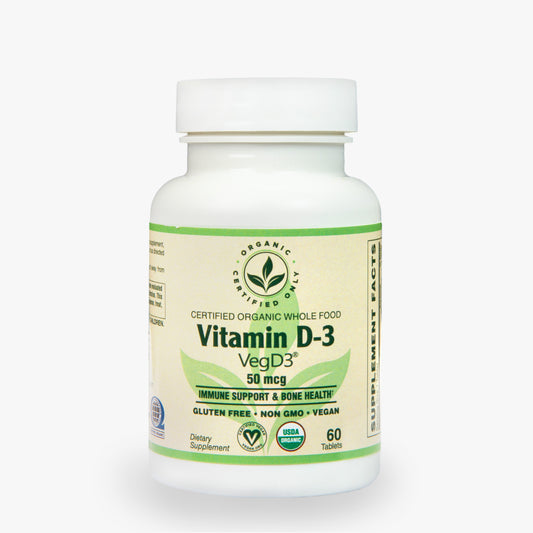 Certified Organic Whole Food Vit D-3, 50mcg (2,000 IU)