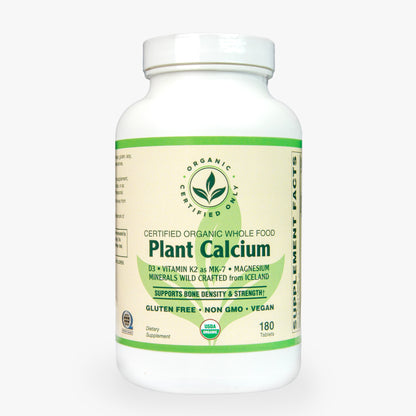 Certified Organic Whole Food Plant Calcium (180 Tab)