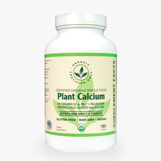 Certified Organic Whole Food Plant Calcium (180 Tab)