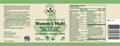 Certified Organic Whole Food Womens Multi (60 Tab)