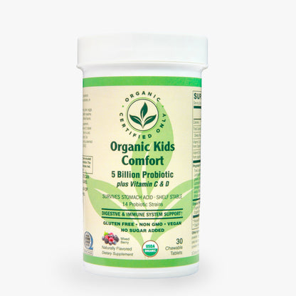 Certified Organic Kids Comfort 5 Billion Probiotic - Chewable Berry