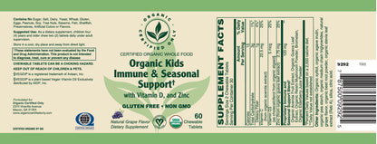 Certified Organic Kids Immune & Seasonal Support