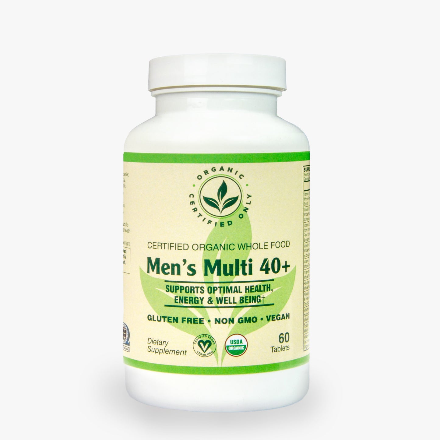 Certified Organic Whole Food Mens 40+ Multi (60 Tab)