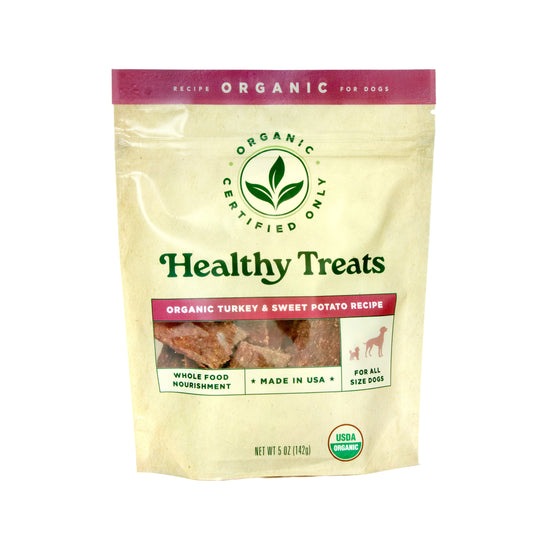 Healthy Dog Treats - Certified USDA Organic Turkey & Sweet Potato